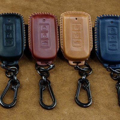 Bao Da Chìa Khóa Ô Tô Handmade Mitsubishi 3 nút Da Bò - hàng chính hãng