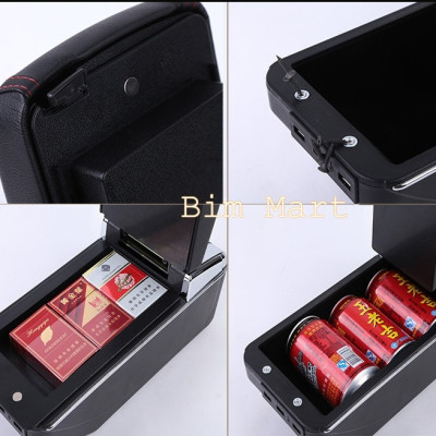 Hộp tỳ tay dành cho xe Toyota Rush/Avanza tích hợp 7 cổng USB, bọc da cao cấp