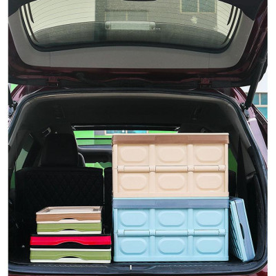 Thùng đựng đồ Ô Tô để cốp có thể gập gọn có nắp đậy, dùng để đựng đồ chơi trẻ em, đồ đi chợ, siêu  thị, đồ chơi khi đi dã ngoại hay pic nic để xe bạn gọn gàng hơn khi di chuyển - dung tích55L
