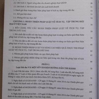 Tích tụ, tập trung đất đai ở Việt Nam- Lý luận và pháp luật hiện hành- Luật đất đai và văn bản hướng dẫn thi hành 2020