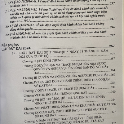 Cẩm Nang Giải Quyết Khiếu Kiện Quyết Định, Hành Vi Hành Chính Về Đất Đai Tại Toà Án và Luật Đất Đai 2024