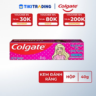 Kem Đánh Răng Colgate Trẻ em Barbie Hương Dâu 40G