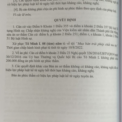 Tuyển tập các bản án của Tòa án nhân dân cấp cao về hình sự và tố tụng hình sự
