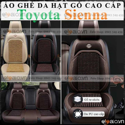 Áo trùm lót bọc ghế da xe ô tô Toyota Sienna da hạt gỗ tự nhiên v