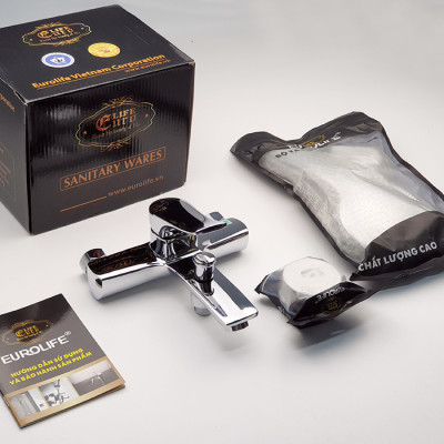 Bộ vòi sen nóng lạnh Đồng mạ Chrome Eurolife EL-ROS 01