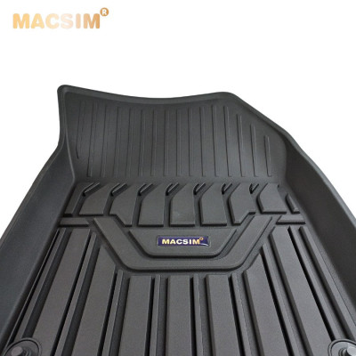Thảm lót sàn xe ô tô Volvo XC60 2018+ Nhãn hiệu Macsim chất liệu nhựa TPE cao cấp màu đen