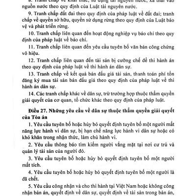 Bộ Luật Tố Tụng Dân Sự Của Nước Cộng Hòa Xã Hội Chủ Nghĩa Việt Nam (2016)