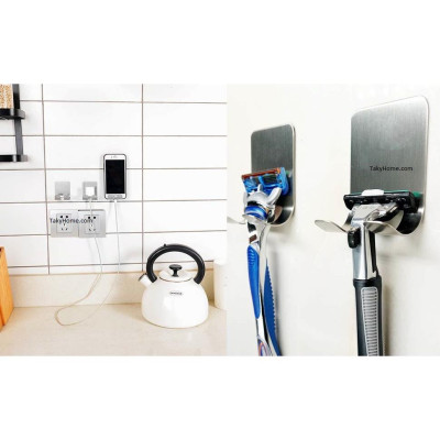 Giá Treo Cây Cạo Râu Cho Nam Phòng Vệ Sinh, Móc Treo Tường Đa Năng, Chắc Chắn, Sang Trọng. TakyHome 2011Bac