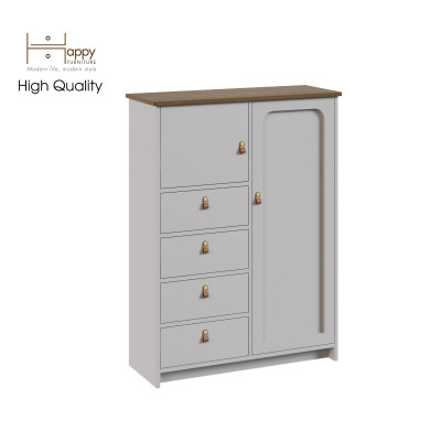 [Happy Home Furniture] NOMIA , Tủ lưu trữ 5 ngăn - 1 cửa mở , 90cm x 35cm x 120cm ( DxRxC), TCM_035