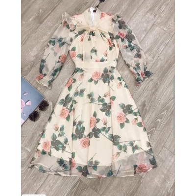 Rập giấy đầm tay phồng thắt nơ mã 1202 (BẢN VẼ)