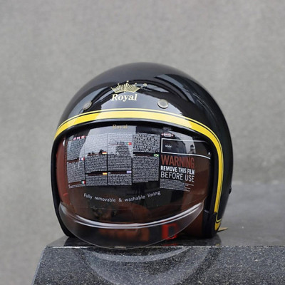 Nón bảo hiểm 3/4 ROYAL M139 có kính âm V10 ĐEN