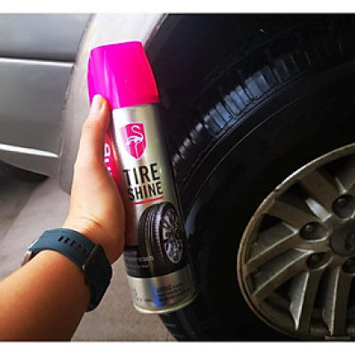 Bình xịt phục hồi và làm sáng bóng la dăng lốp xe, nhựa xe nhập khẩu Flamingo Tire Shine F010