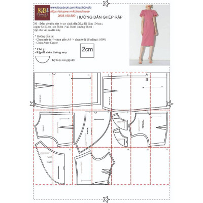 Rập giấy đầm nữ mã 80 - bản vẽ