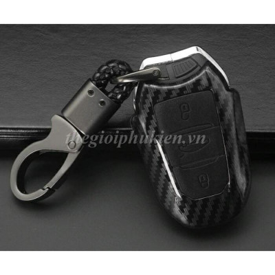 Ốp chìa khóa Carbon Peugoet 3008, Peugoet 3008 kèm móc đeo INOX
