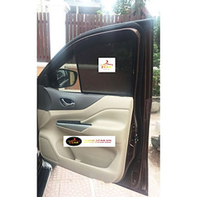 Rèm che nắng xe Nissan Navara 2013- 2022, 1 bộ 4 cái có hít nam châm cao cấp