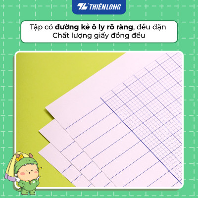 Tập học sinh 96 trang 4 ô ly vuông 2mm 100gsm NB-124 Thiên Long - Mẫu ngẫu nhiên