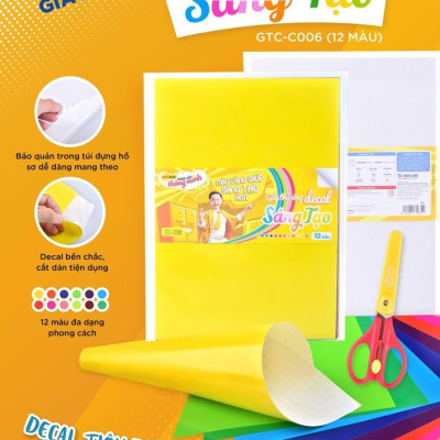 Giấy Thủ Công Colokit GTC-C006 12 Màu Khổ Lớn (12 Tờ/Xấp)