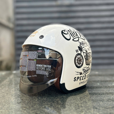 Mũ bảo hiểm xe máy 3/4 Royal M139 kính âm màu tem đa dạng nhiều size cho nam nữ