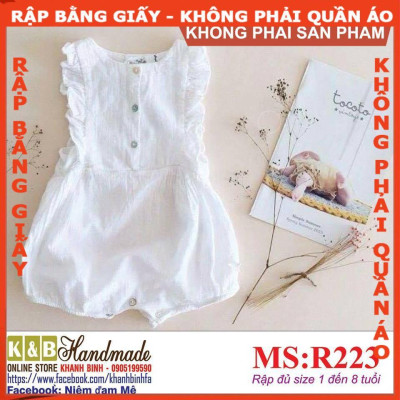 Rập giấy A0 jum bé gái mã R223 (BẢN VẼ)