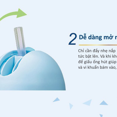 BÌNH UỐNG NƯỚC ỐNG HÚT CÓ TAY CẦM KUKU NHỰA PPSU KU5486 - 200ML