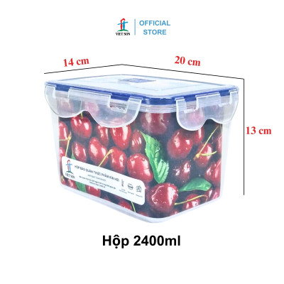 Hộp Nhựa Việt Son Lock Kín Hơi (Bộ 8 Hộp) Đựng Thực Phẩm