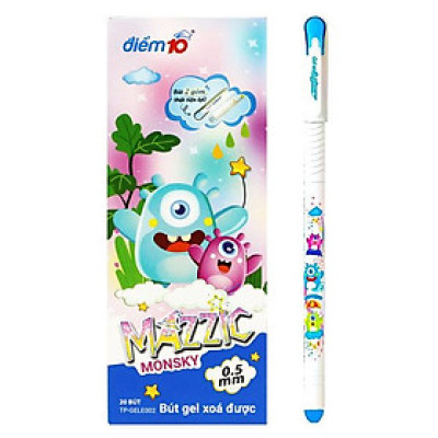 Hộp 20 Bút Gel Xóa Được 0.5 mm - Thiên Long TP-GELE-002 - Mực Xanh