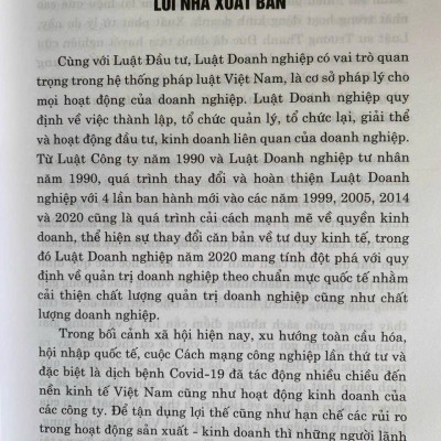 Kinh Doanh Sành Luật (Ứng dụng luật danh nghiệp luật 2020 sửa đổi, bổ sung 2022 và quy định liên quan)