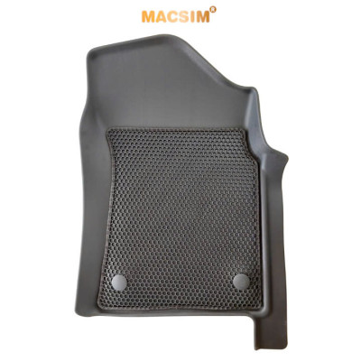 Thảm ô tô sd3 2 lớp dạng lưới lục giác Nissan Navara 2015+ màu đen - bề mặt cao su siêu sạch - Macsim