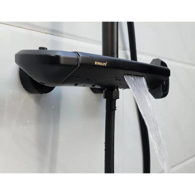 Cây sen tắm nóng lạnh khóa Thermostatic an toàn cho người già và trẻ nhỏ Eurolife EL-SC919 ( Đen)