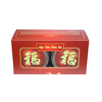 Hộp nến THẦN TÀI - Nến thơm Eden Candle FTRAMART EDC0795 (2 hũ 85gr), thích hợp làm quà tặng, dùng trong thờ cúng