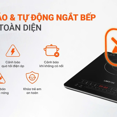 Bếp điện từ đơn Livotec LIS-668 2.000W 8 mức công suất - Miễn phí vận chuyển toàn quốc - Bảo hành 24 tháng - Hàng chính hãng