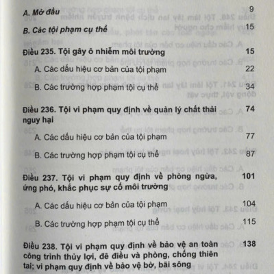 Bình luận Bộ luật hình sự năm 2015- Phần thứ hai Các tội phạm (Chương XIX- Các tội phạm về môi trường)
