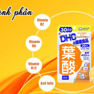 Thực phẩm bảo vệ sức khỏe DHC Folic Acid 30 day (HÀNG CHÍNH HÃNG, CÓ TEM PHỤ )