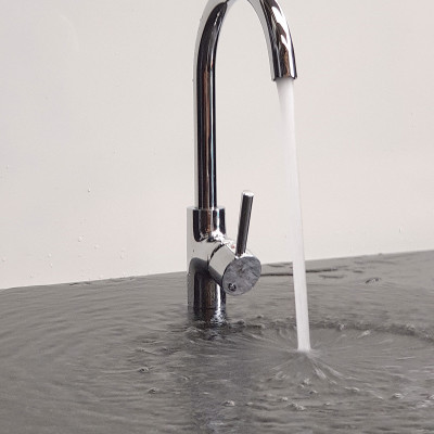 Vòi rửa  chén nóng lạnh Đồng mạ Chrome Eurolife EL-KM01 (Trắng bạc)