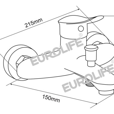 Bộ vòi sen nóng lạnh Inox SUS 304 Eurolife EL-ORCHID 01-1 (Trắng vàng)
