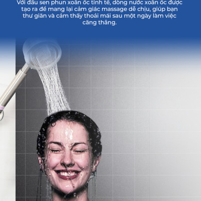 Vòi Sen Tăng Ấp LUVA VS5 Inox 304, Bảo Hành 1 Năm, Đổi Lỗi 100 Ngày, Phun Nước Dạng Xoắn Ốc