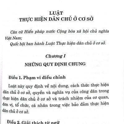 Luật Thực hiện dân chủ ở cơ sở