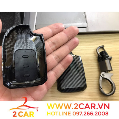 Ốp chìa khóa carbon xe Toyota Vios/Yaris 2019- 2020- 2021- 2022 Chìa thông minh vân Cacbon cao cấp