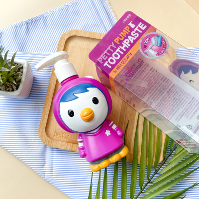 Kem đánh răng Petty nuốt được cho bé từ 3 tuổi 298gr - Hương trái cây tổng hợp