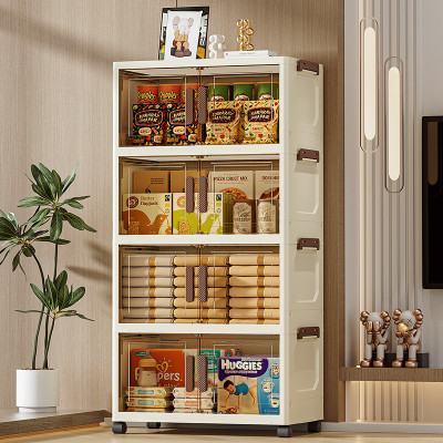 Nubie Tủ Nhựa Gấp Gọn Ngang 58cm, Tủ Đựng Đồ Đa Năng Lắp Ghép, Hộp Đựng Quần Áo, Nhựa PP, Có Bánh Xe