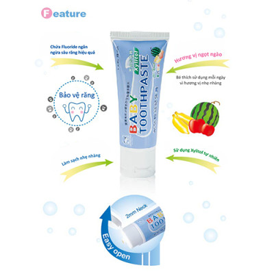 Kem Đánh Răng Cho Bé Ku.Ku Duckbill - Từ 06 Tháng Tuổi - Hương Trái Cây