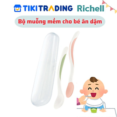 Bộ muỗng mềm và muỗng nhựa T.L.I (Kèm hộp) Richell