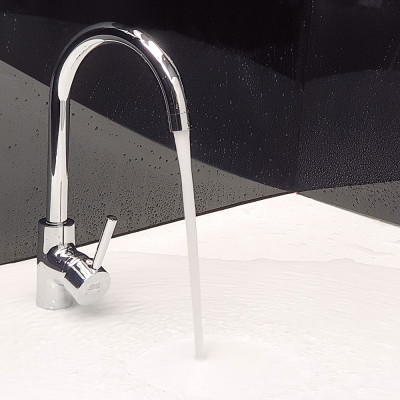 Vòi rửa  chén nóng lạnh Đồng mạ Chrome Eurolife EL-KM01 (Trắng bạc)