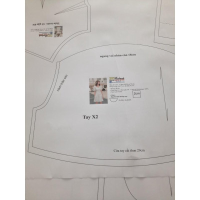 Rập giấy đầm lệch vai 1128 (BẢN VẼ)