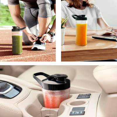 Máy xay sinh tố 2 ly nhãn hiệu Shardor PB615B công suất 300W, dung tích 600 ml - Hàng Nhập Khẩu