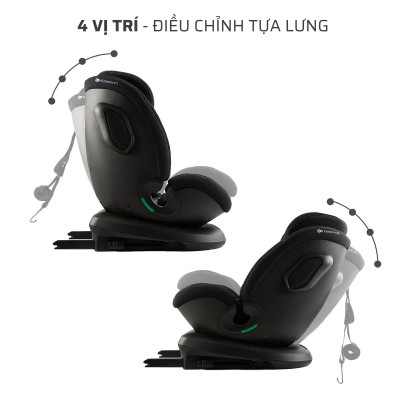 Ghế ngồi tô tô xoay 360 độ cho bé 0-12 tuổi Kinderkraft XRIDER 2 i-Size