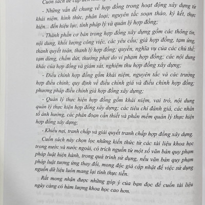 Sách - Hợp Đồng Trong Xây Dựng 