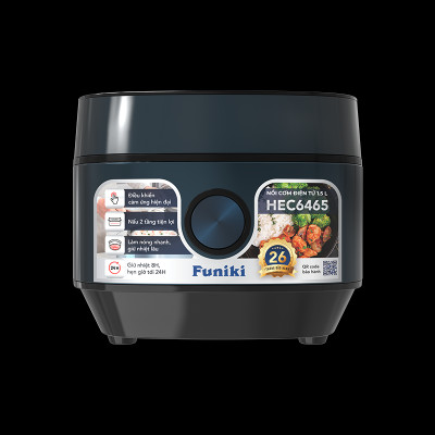 Nồi cơm điện tử 1.5 L Funiki HEC6465 - Công suất 800W - Bảo hành 26 tháng - Hàng chính hãng
