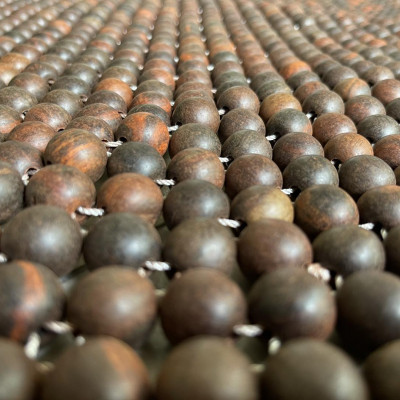 Chiếu Hạt Gỗ Trắc Mộc - Kích thước 1,6mx2m hạt 1.8cm ( video, hình thật )