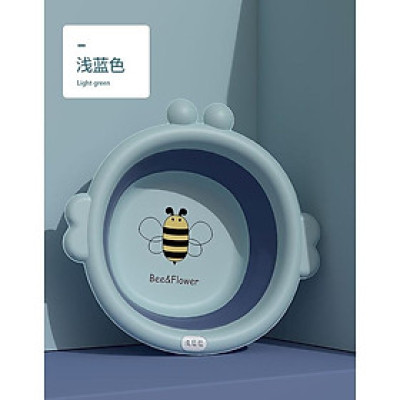 Chậu rửa mặt gấp gọn Linh Chi Bedding họa tiết con ong và con voi cho bé